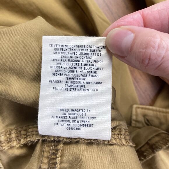 Anthropologie x Hei Hei Mustard Yellow Darby Moto Stretch Boho Pants Size 26 / 4 - Picture 9 of 10